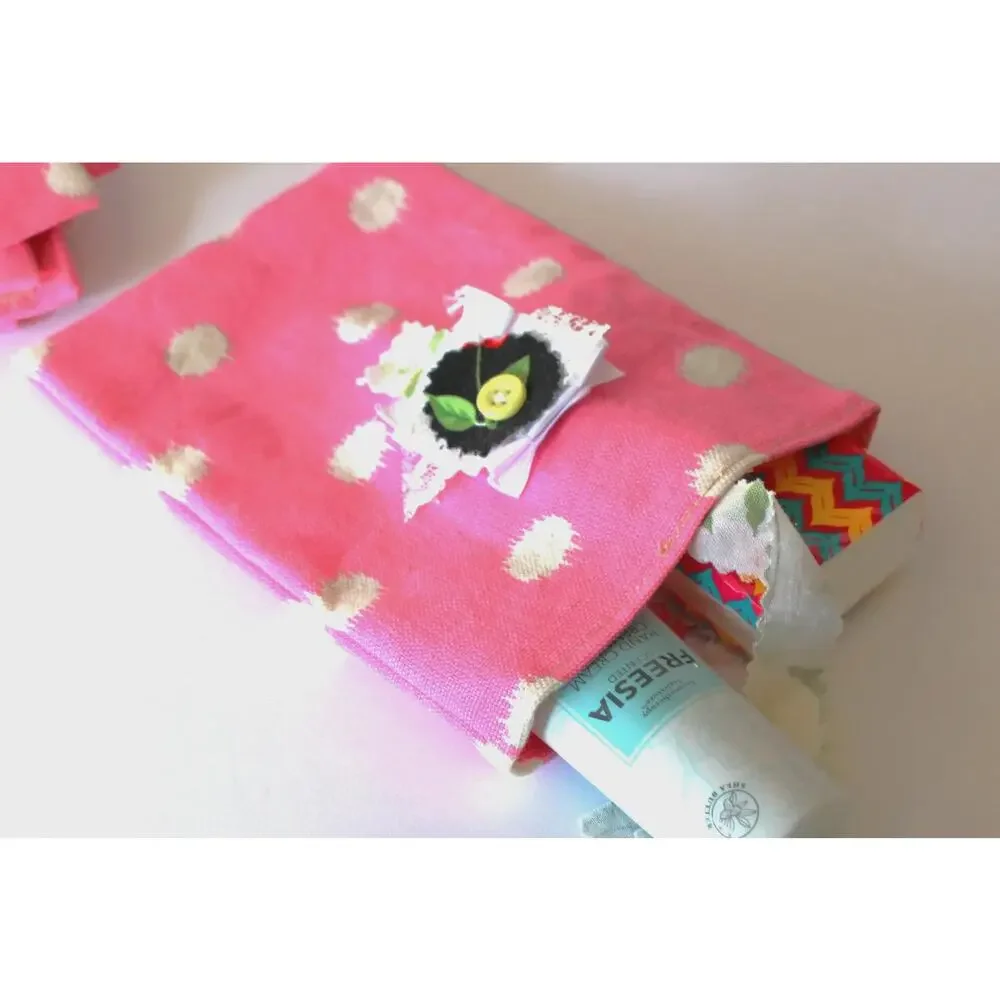 Handmade Polka-Dot Gift Bag Set: Gift Wrapping Supplies
